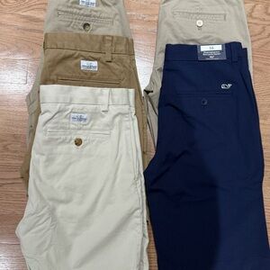 Vineyard Vines Boys Chino Shorts- 5 pairs. size 16